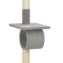 Cat Tree With Sisal Scratching Posts Grey 160 Cm thumbnail 4