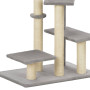 Cat Tree With Sisal Scratching Post Grey 125 Cm thumbnail 6