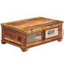 Coffee Table With Storage Vintage Reclaimed Wood thumbnail 3