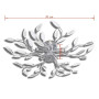 Transparent&white Ceiling Lamp Acrylic Crystal Leaf Arms 5 E14 Bulbs thumbnail 5