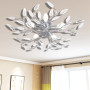 Transparent&white Ceiling Lamp Acrylic Crystal Leaf Arms 5 E14 Bulbs thumbnail 1