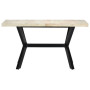 Dining Table 140x70x75 Cm Solid Bleached Mango Wood thumbnail 2