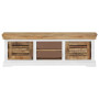 Tv Cabinet Solid Mango Wood Brown and white thumbnail 4