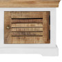 Tv Cabinet Solid Mango Wood Brown and white thumbnail 6