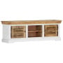 Tv Cabinet Solid Mango Wood Brown and white thumbnail 9