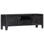 Tv Cabinet Black 118x30x40 Cm Solid Mango Wood thumbnail 1