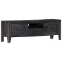 Tv Cabinet Black 118x30x40 Cm Solid Mango Wood thumbnail 9