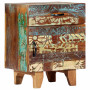 Hand Carved Bedside Cabinet 40x30x50 Cm Solid Reclaimed Wood thumbnail 1