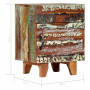 Hand Carved Bedside Cabinet 40x30x50 Cm Solid Reclaimed Wood thumbnail 10