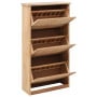 Shoe Storage Cabinet 55x20x104 Cm Solid Walnut Wood thumbnail 2