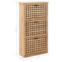 Shoe Storage Cabinet 55x20x104 Cm Solid Walnut Wood thumbnail 8