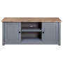 Tv Cabinet Grey 120x40x50 Cm Solid Pine Wood Panama Range thumbnail 7