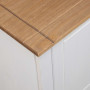 Tv Cabinet White 120x40x50 Cm Solid Pine Wood Panama Range thumbnail 2