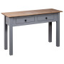 Console Table Grey 110x40x72 Cm Solid Pine Wood Panama Range thumbnail 4