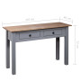 Console Table Grey 110x40x72 Cm Solid Pine Wood Panama Range thumbnail 9