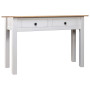 Console Table White 110x40x72 Cm Solid Pine Wood Panama Range thumbnail 1
