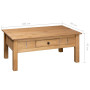 Coffee Table 100x60x45 Cm Solid Pine Wood Panama Range thumbnail 9