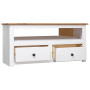 Corner Tv Cabinet White 93x49x49 Cm Solid Pine Panama Range thumbnail 3