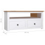 Corner Tv Cabinet White 93x49x49 Cm Solid Pine Panama Range thumbnail 9
