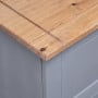 Sideboard Grey 93x40x80 Cm Solid Pinewood thumbnail 2