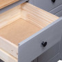 Sideboard Grey 93x40x80 Cm Solid Pinewood thumbnail 3