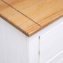 Sideboard White 93x40x80 Cm Solid Pinewood thumbnail 2