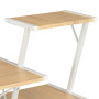 Desk With Shelf White And Oak 116x50x93 Cm thumbnail 5