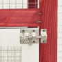 Rabbit Hutch Red And White 140x63x120 Cm Solid Firwood thumbnail 10