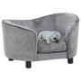 Dog Sofa Grey 69x49x40 Cm Plush thumbnail 1
