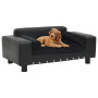 Dog Sofa Black 81x43x31 Cm Plush And Faux Leather thumbnail 1