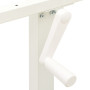 Manual Height Adjustable Standing Desk Frame Hand Crank White thumbnail 7