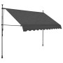 Manual Retractable Awning With Led 250 Cm Anthracite thumbnail 2