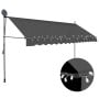 Manual Retractable Awning With Led 350 Cm Anthracite thumbnail 1
