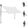 Manual Retractable Awning With Led 250 Cm Cream thumbnail 3
