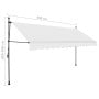 Manual Retractable Awning With Led 350 Cm Cream thumbnail 8