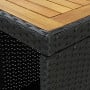Bar Table With Storage Rack Black 120x60x110 Cm Poly Rattan thumbnail 2
