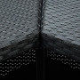 Corner Bar Table Black 100x50x105 Cm Poly Rattan thumbnail 2