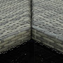 Corner Bar Table Grey 100x50x105 Cm Poly Rattan thumbnail 2