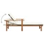 Sun Lounger With Cushion Poly Rattan And Solid Acacia Wood thumbnail 2