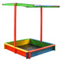 Sandbox With Adjustable Roof Fir Wood Multicolour Uv50 thumbnail 1
