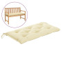 Garden Bench Cushion Cream White 100x50x7 Cm Fabric thumbnail 1