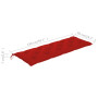 Garden Bench Cushion Red 150x50x7 Cm Fabric thumbnail 5