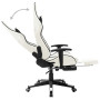 Gaming Chair White And Black Artificial Leather thumbnail 6