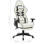 Gaming Chair White And Black Artificial Leather thumbnail 10