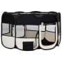 Foldable Dog Playpen With Carrying Bag Black 145x145x61 Cm thumbnail 3