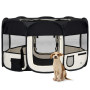 Foldable Dog Playpen With Carrying Bag Black 145x145x61 Cm thumbnail 1