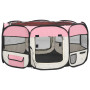 Foldable Dog Playpen With Carrying Bag Pink 145x145x61 Cm thumbnail 2