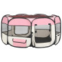 Foldable Dog Playpen With Carrying Bag Pink 145x145x61 Cm thumbnail 6