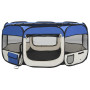 Foldable Dog Playpen With Carrying Bag Blue 145x145x61 Cm thumbnail 5