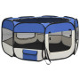 Foldable Dog Playpen With Carrying Bag Blue 145x145x61 Cm thumbnail 6